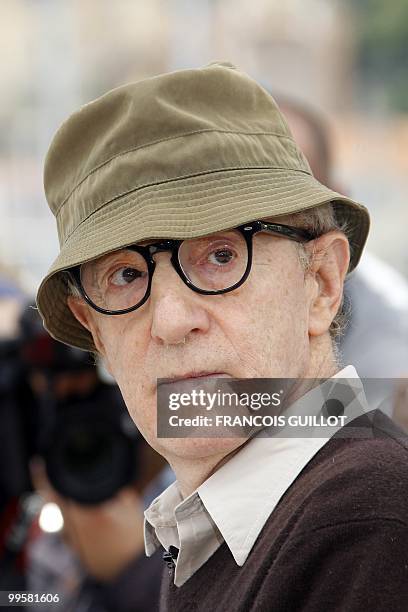 Director Woody Allen poses during the photocall of "You Will Meet a Tall Dark Stranger" presented out of competition at the 63rd Cannes Film Festival...