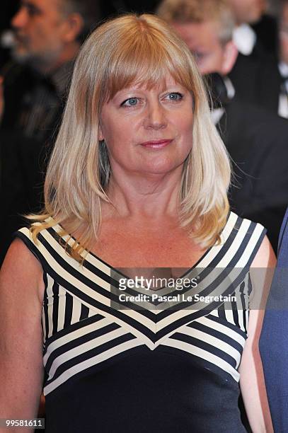 Producer Georgina Lowe attends the "Another Year" Premiere at the Palais des Festivals during the 63rd Annual Cannes Film Festival on May 15, 2010 in...