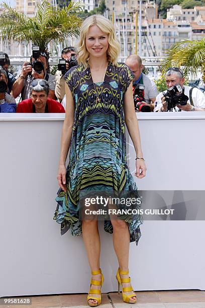 British-born Australian actress Naomi Watts poses during the photocall of "You Will Meet a Tall Dark Stranger" presented out of competition at the...