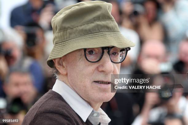 Director Woody Allen poses during the photocall of "You Will Meet a Tall Dark Stranger" presented out of competition at the 63rd Cannes Film Festival...