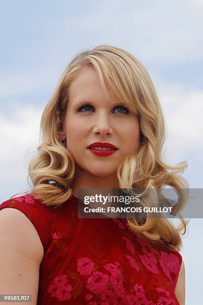 British actress Lucy Punch poses during the photocall of "You Will Meet a Tall Dark Stranger" presented out of competition at the 63rd Cannes Film...
