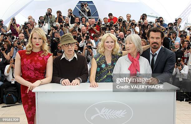 British actress Lucy Punch, US director Woody Allen, British-born Australian actress Naomi Watts, British actress Gemma Jones and US actor Josh...