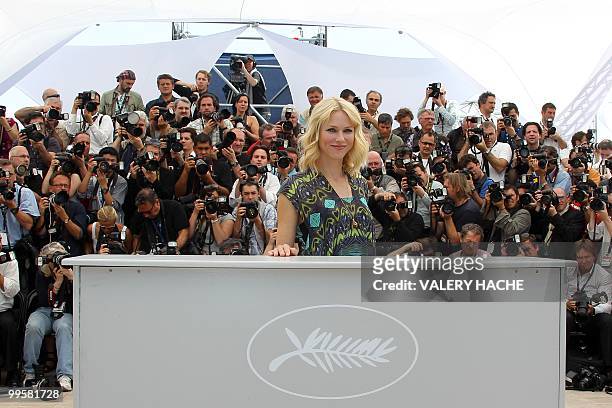 British-born Australian actress Naomi Watts poses during the photocall of "You Will Meet a Tall Dark Stranger" presented out of competition at the...
