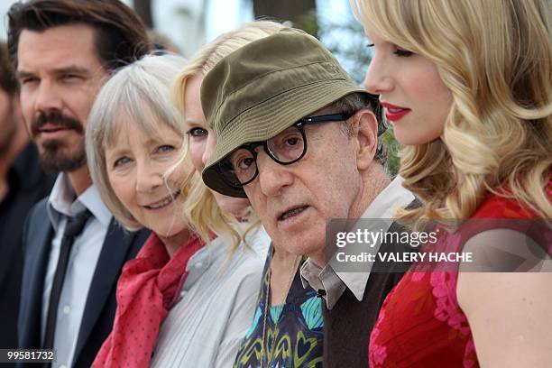 Actor Josh Brolin, British actress Gemma Jones, British-born Australian actress Naomi Watts, US director Woody Allen and British actress Lucy Punch...