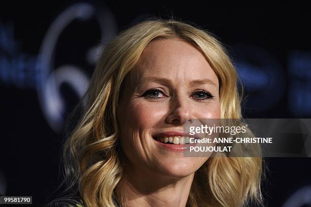 British-born Australian actress Naomi Watts speaks during the press conference of "You Will Meet a Tall Dark Stranger" presented out of competition...