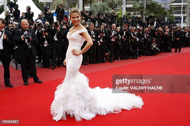 Spanish actress Elsa Pataky arrives for the screening of "You Will Meet a Tall Dark Stranger" presented out of competition at the 63rd Cannes Film...