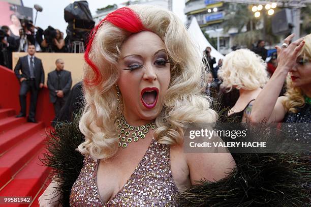 Actress Dirty Martini arrives for the screening of "You Will Meet a Tall Dark Stranger" presented out of competition at the 63rd Cannes Film Festival...