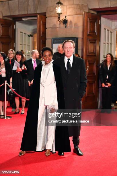 Musician Marius Mueller-Westernhagen and his wife Lindiwe Suttle arrive at the reopening of the Berliner Staatsoper Unter den Linden in Berlin,...