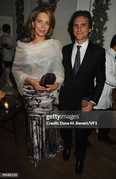 Queen Noor of Jordan and producer Lawrence Bender attend the Vanity Fair and Gucci Party Honoring Martin Scorsese during the 63rd Annual Cannes Film...