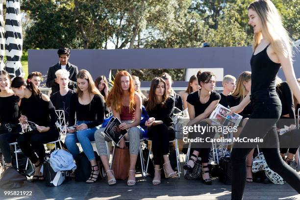 Models attend the David Jones Spring Summer 18 Collections Launch Model Castings on July 11, 2018 in Sydney, Australia.