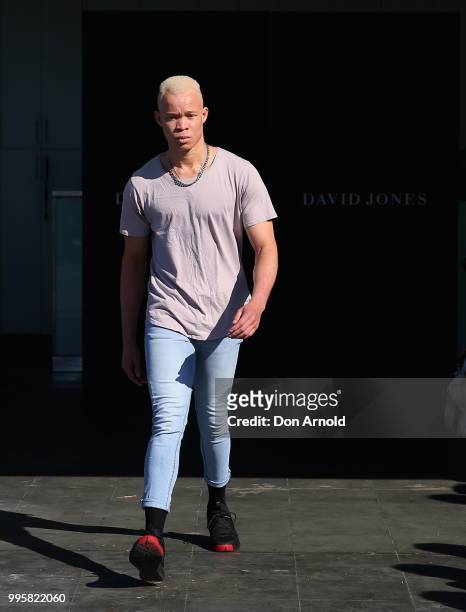 Model walks before the judges during the David Jones Spring Summer 18 Collections Launch Model Castings on July 11, 2018 in Sydney, Australia.