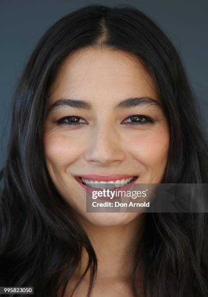 Jessica Gomes poses during the David Jones Spring Summer 18 Collections Launch Model Castings on July 11, 2018 in Sydney, Australia.