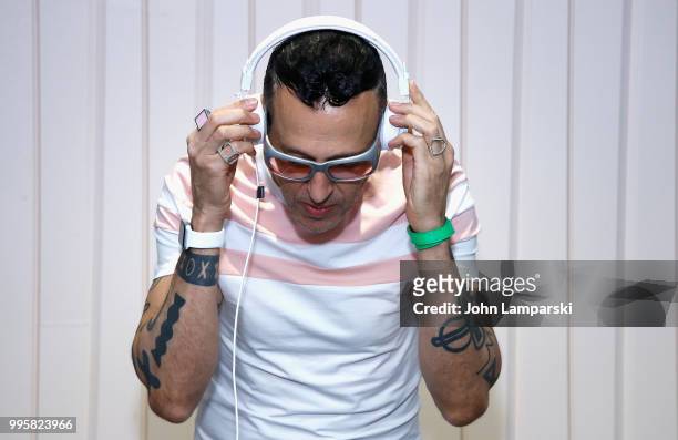 Designer and DJ Karim Rashid attends Publicolor Top Coat Party on July 10, 2018 in New York City.