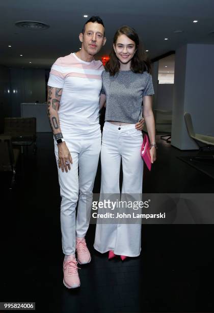 Designer and DJ Karim Rashid and Ada Tache attend Publicolor Top Coat Party on July 10, 2018 in New York City.