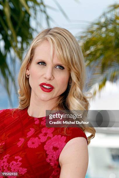 Lucy Punch attends the 'You Will Meet A Tall Dark Stranger' Photocall at the Palais des Festivals during the 63rd Annual Cannes Film Festival on May...