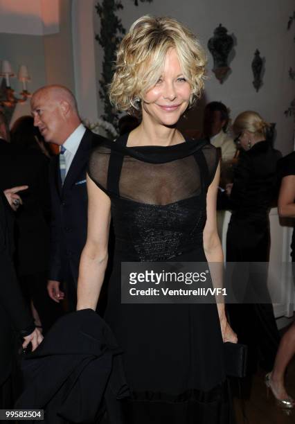 Actress Meg Ryan attends the Vanity Fair and Gucci Party Honoring Martin Scorsese during the 63rd Annual Cannes Film Festival at the Hotel Du Cap...