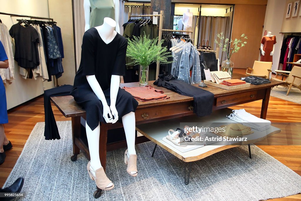 Atmosphere inside the Eileen Fisher store during 