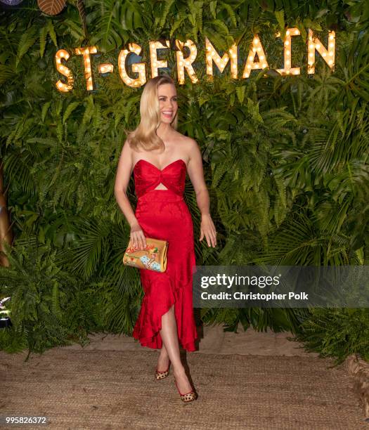 January Jones arrives to the 2nd Annual Maison St-Germain event at Little Beach House on July 10, 2018 in Malibu, California.