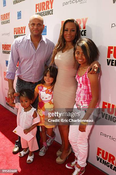Stephen Belafonte and Melanie Brown at Summit Entertainment's Los Angeles Premiere of 'Furry Vengeance' on April 18, 2010 at the Bruin Theatre in...