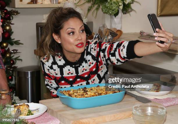 Actress / TV Personality Vanessa Lachey visits Hallmark's "Home & Family" celebrating "Christmas In July" at Universal Studios Hollywood on July 10,...