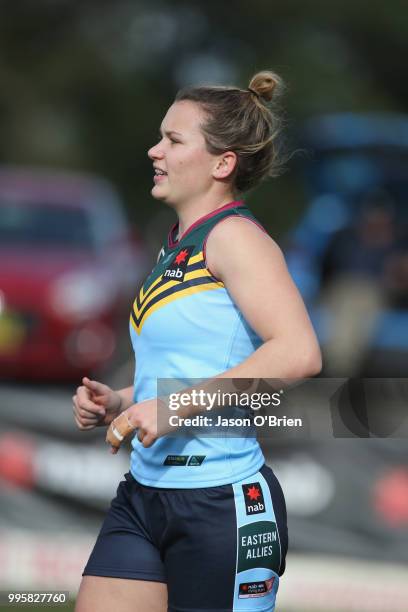 Eastern Allies Alyce Parker during the AFLW U18 Championships match between Western Australia and Eastern Allies at Broadbeach Sports Club on July...