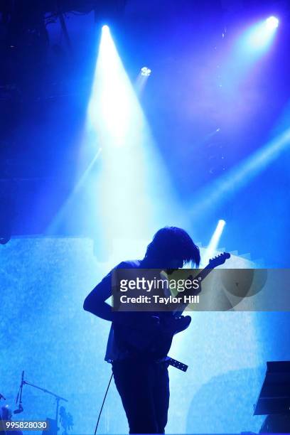 Jonny Greenwood of Radiohead performs at Madison Square Garden on July 10, 2018 in New York City.