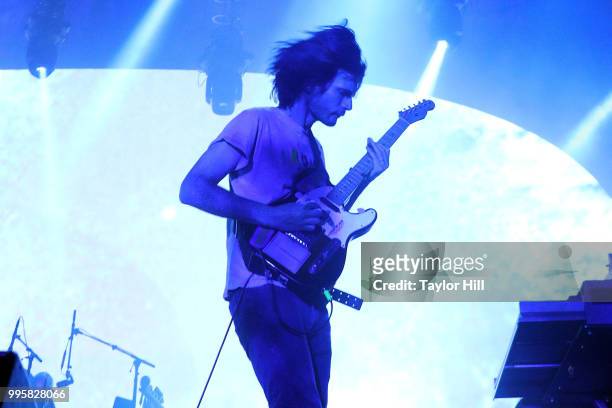Jonny Greenwood of Radiohead performs at Madison Square Garden on July 10, 2018 in New York City.