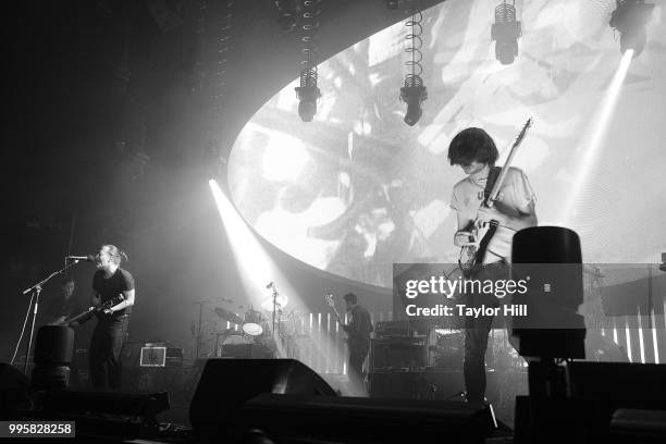 Thom Yorke and Jonny Greenwood of Radiohead perform at Madison Square Garden on July 10, 2018 in New York City.