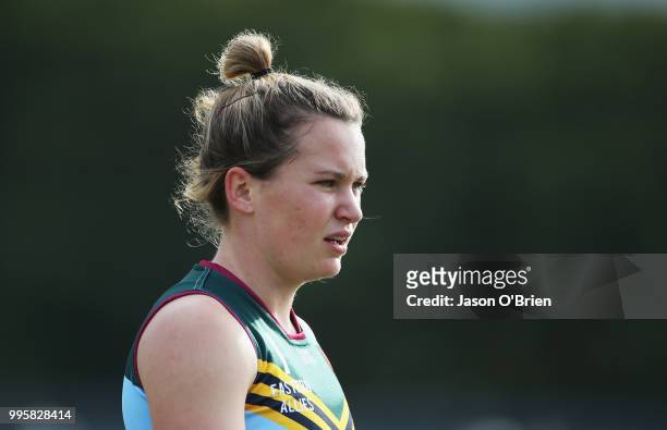 Eastern Allies Alyce Parker during the AFLW U18 Championships match between Western Australia and Eastern Allies at Broadbeach Sports Club on July...
