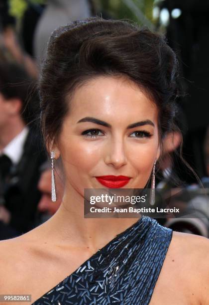 Camilla Belle attends the Premiere of 'Wall Street: Money Never Sleeps' held at the Palais des Festivals during the 63rd Annual International Cannes...