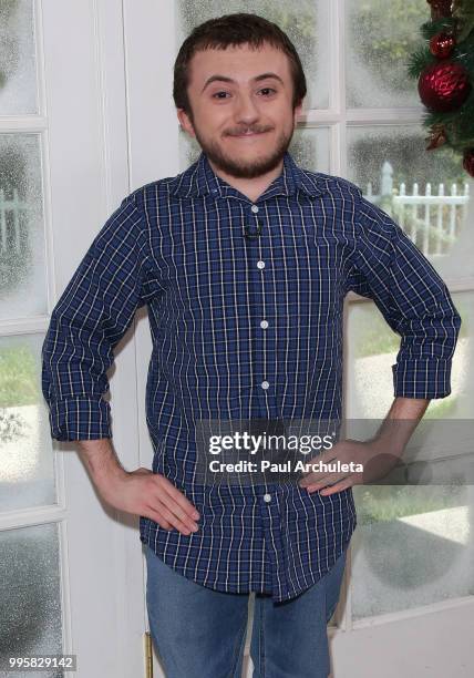 Actor Atticus Shaffer visits Hallmark's "Home & Family" celebrating "Christmas In July" at Universal Studios Hollywood on July 10, 2018 in Universal...