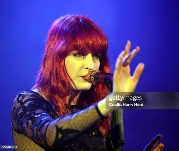 Florence Welch of Florence and the Machine performs on stage at Hammersmith Apollo, London on May 15, 2010 in Southampton, England.