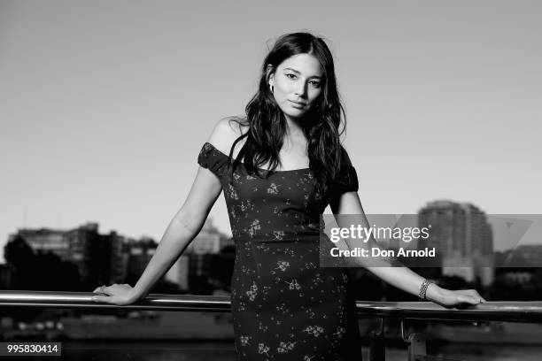 Jessica Gomes poses during the David Jones Spring Summer 18 Collections Launch Model Castings on July 11, 2018 in Sydney, Australia.