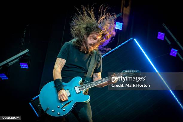 Dave Grohl of the Foo Fighters performs on Day 5 of the RBC Bluesfest at LeBreton Flats on July 10, 2018 in Ottawa, Canada.