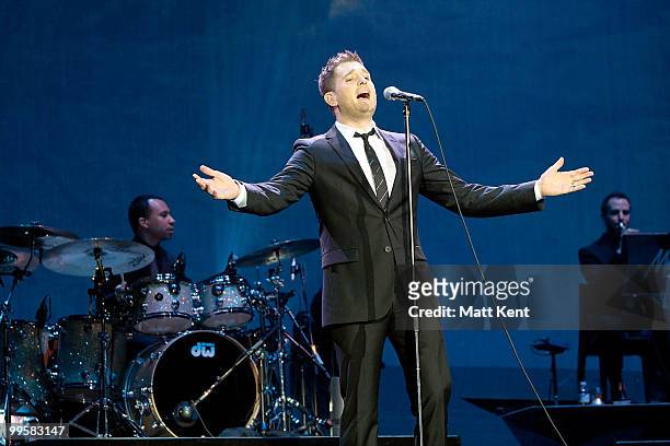 Michael Buble performs at 02 Arena on May 15, 2010 in London, England.