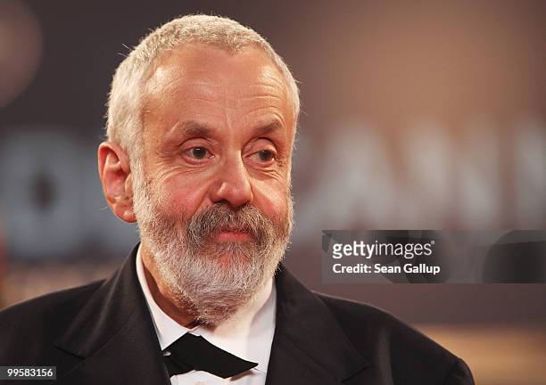 Director Mike Leigh attends the "Another Year" Premiere at the Palais des Festivals during the 63rd Annual Cannes Film Festival on May 15, 2010 in...