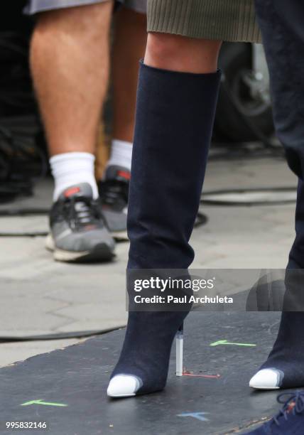 Recording Artist Iggy Azalea ,Shoe Detail, is seen in Los Angeles on July 10, 2018 in Los Angeles, California.
