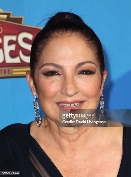 Singer Gloria Estefan attends a celebration of the Los Angeles engagement of "On Your Feet!", the Emilio and Gloria Estefan Broadway musical, at the...