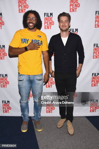 Daveed Diggs and Rafael Casal attend Film Independent at the WGA Theater presents screening and Q&A of "Blindspotting" at The WGA Theater on July 10,...