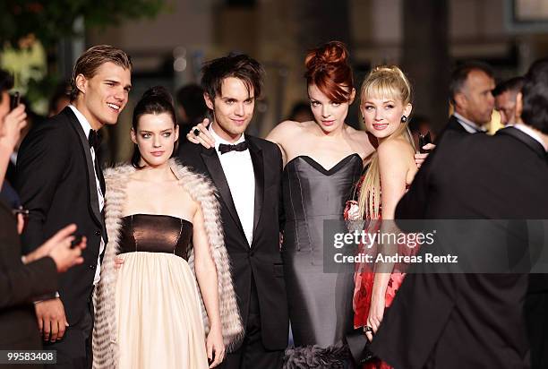 Actor Chris Zylka, French actress Roxane Mesquida, US actor Thomas Dekker, French actress Nicole LaLiberte, US director Gregg Araki and US actress...