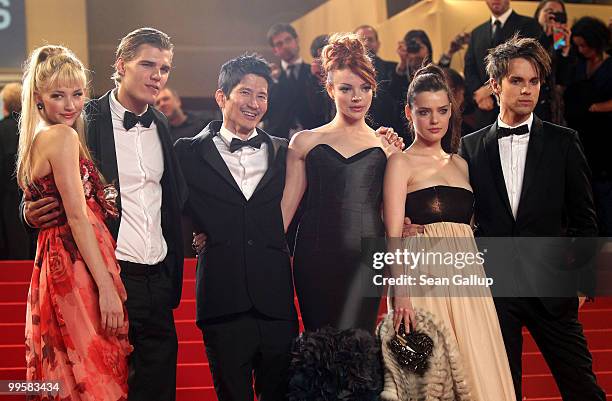 Actress Haley Bennett, Actor Chris Zylka, US director Gregg Araki, French actress Nicole LaLiberte, French actress Roxane Mesquida and US actor...