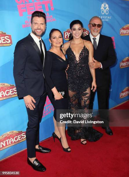 Actor Mauricio Martinez, singer Gloria Estefan, actress Christie Prades and musician Emilio Estefan attend a celebration of the Los Angeles...