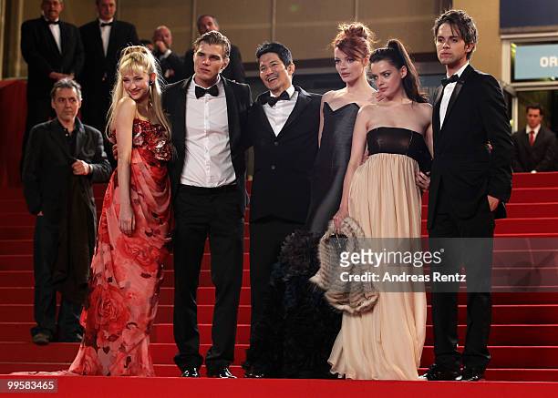 Actress Haley Bennett, Actor Chris Zylka, US director Gregg Araki, French actress Nicole LaLiberte, French actress Roxane Mesquida and US actor...