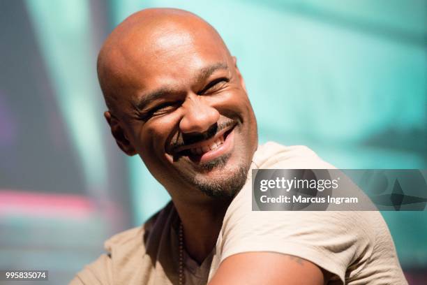 Big Tigger speaks on stage during the Atlanta screening of "Snowfall" season 2 at SCAD Show on July 10, 2018 in Atlanta, Georgia.