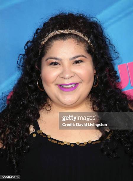 Actress Raini Rodriguez attends a celebration of the Los Angeles engagement of "On Your Feet!", the Emilio and Gloria Estefan Broadway musical, at...