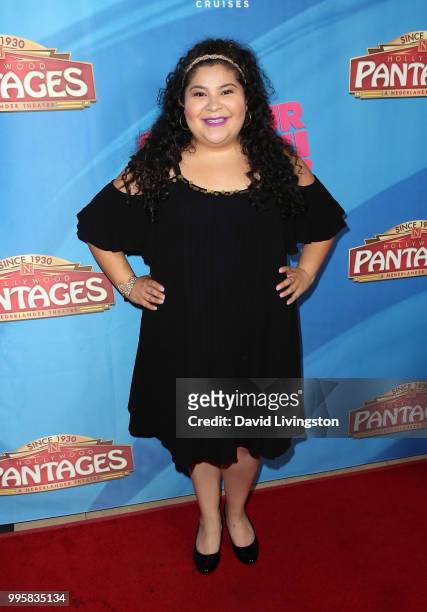 Actress Raini Rodriguez attends a celebration of the Los Angeles engagement of "On Your Feet!", the Emilio and Gloria Estefan Broadway musical, at...