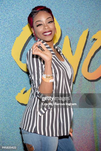 Shay Johnson attends the Atlanta screening of "Snowfall" season 2 at SCAD Show on July 10, 2018 in Atlanta, Georgia.