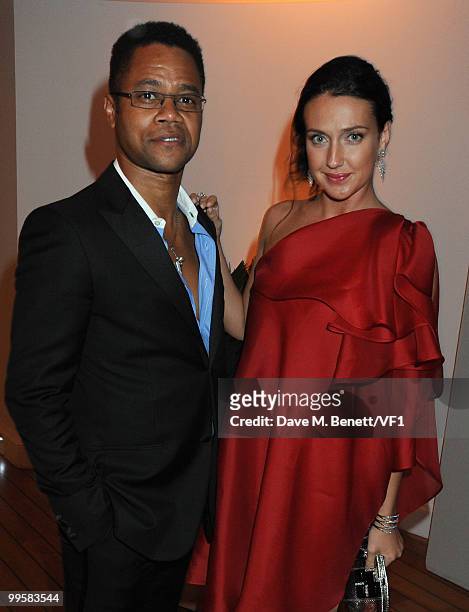 Actor Cuba Gooding Jr and Anna Anisimova attends the Vanity Fair and Gucci Party Honoring Martin Scorsese during the 63rd Annual Cannes Film Festival...
