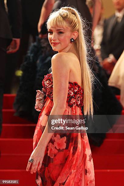 Actress Haley Bennett attend the "Kaboom" Premiere at the Palais des Festivals during the 63rd Annual Cannes Film Festival on May 15, 2010 in Cannes,...