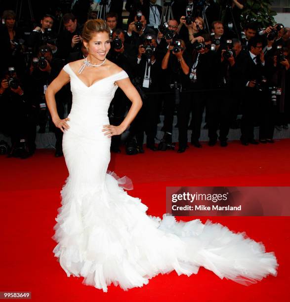 Elsa Pataky attends the 'You Will Meet A Tall Dark Stranger' Premiere held at the Palais des Festivals during the 63rd Annual International Cannes...